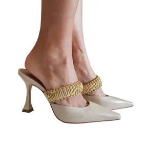 Vicenza Sandalo Sabot Donna Vaniglia rif.113