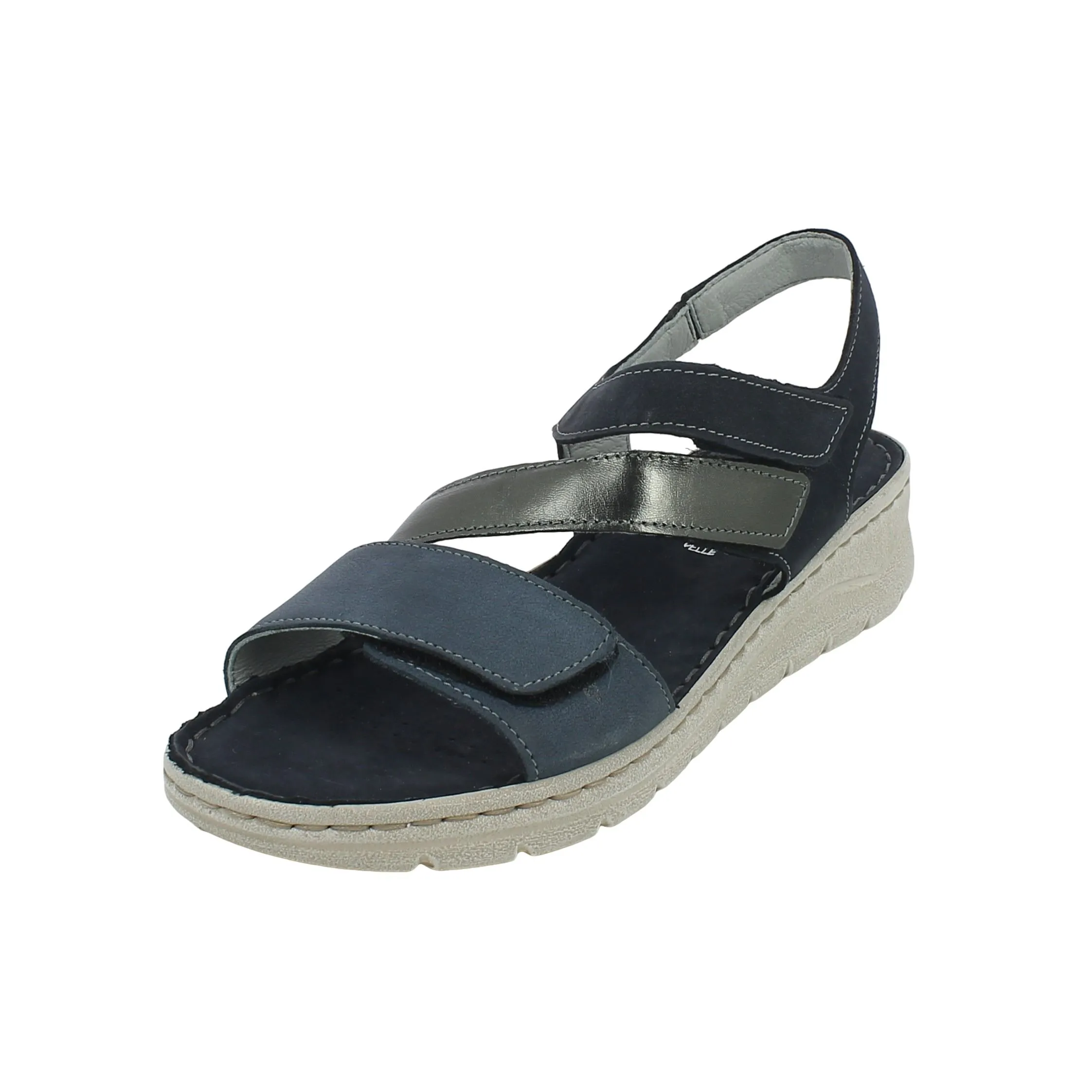 Walk in the City  Sandalo Blu con Listini a Strappo 