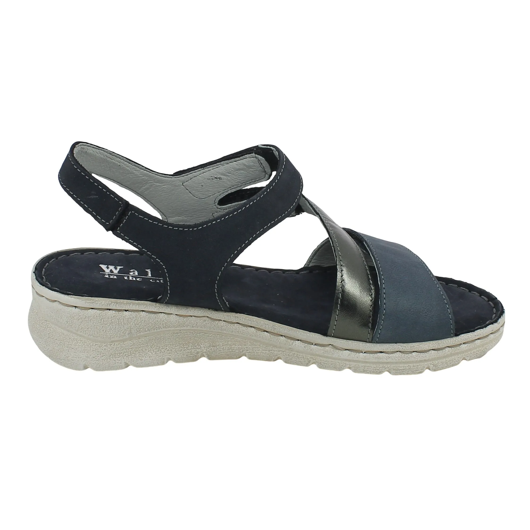 Walk in the City  Sandalo Blu con Listini a Strappo 