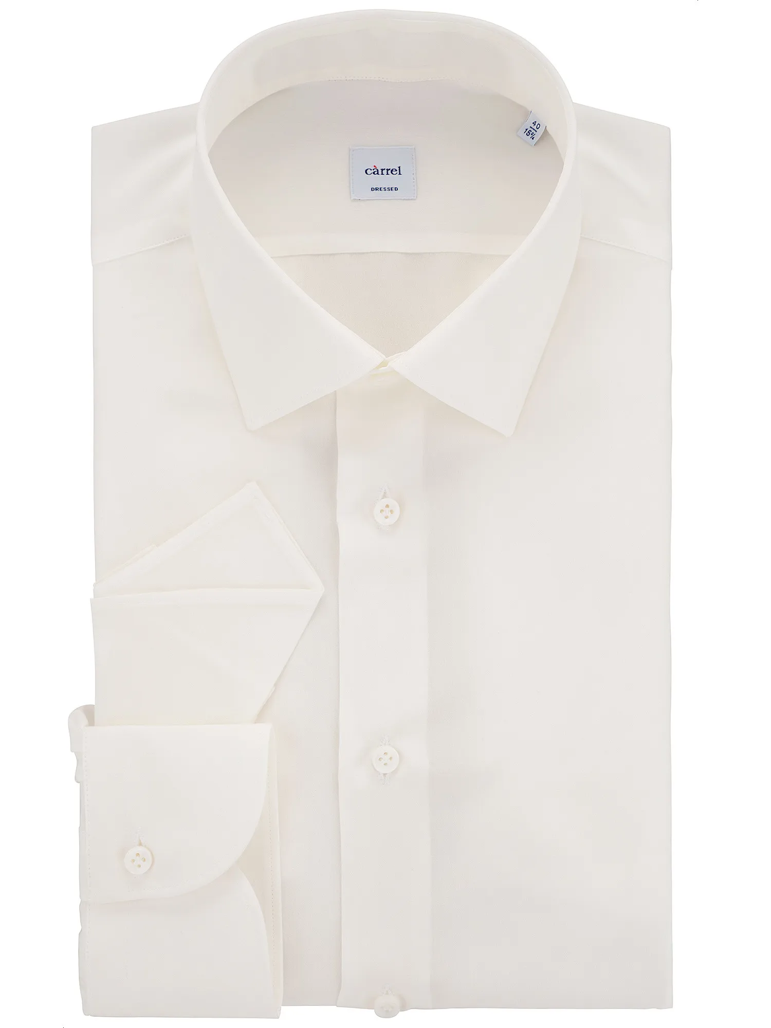 White Silk Shirt for Men with Classic Collar