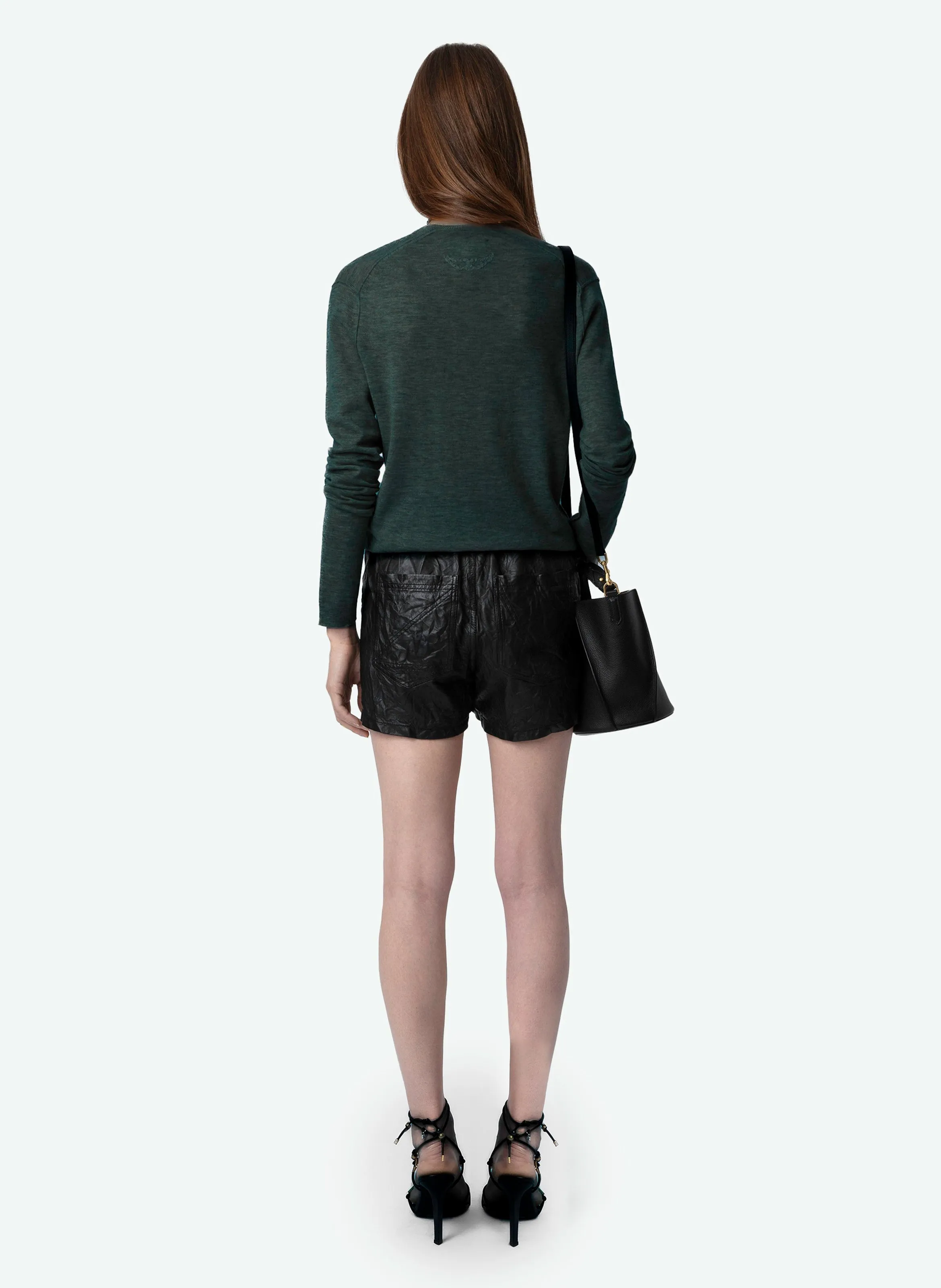  ZADIG&VOLTAIRE   RIVY - Maglione dritto con scollo a V in cashmere | Verde