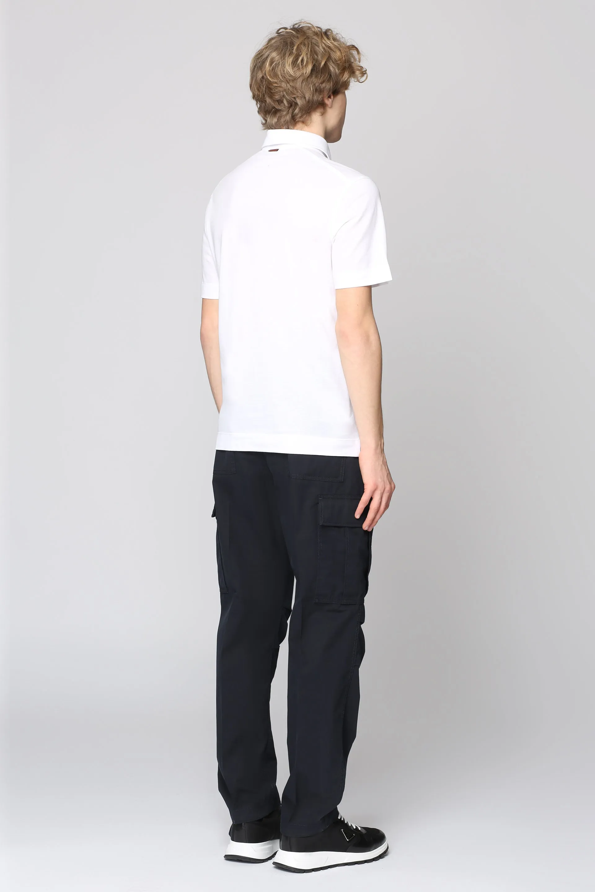 Zegna Polo a maniche corte in cotone piquet