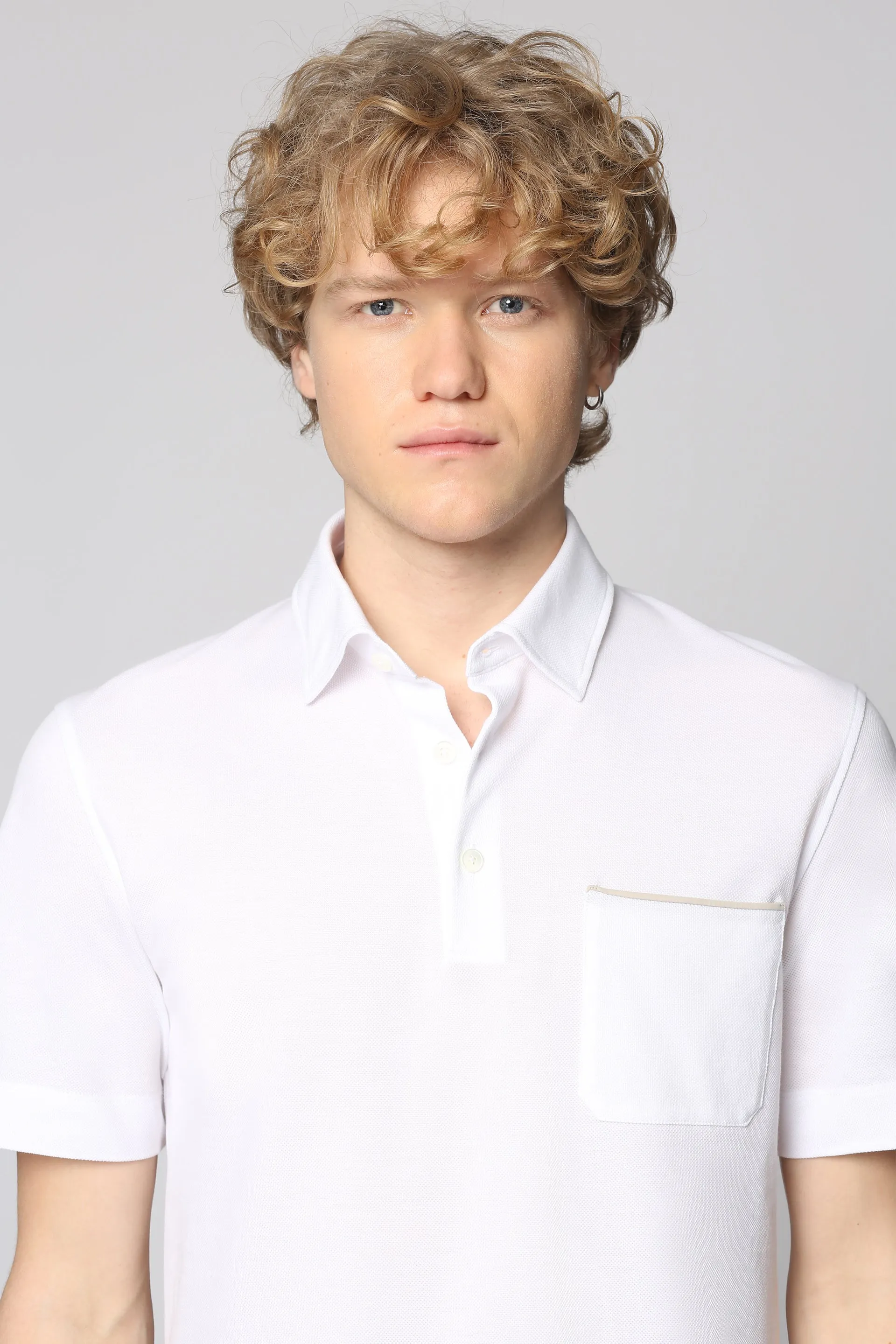 Zegna Polo a maniche corte in cotone piquet